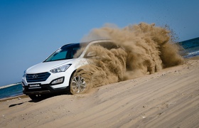 Первый тест Hyundai Santa Fe — испытание Казахстаном