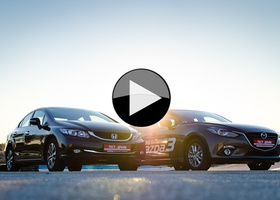 Mazda3 против Honda Civic — сравнительный тест-драйв (видео)
