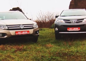 Сравнительный тест дизельных VW Tiguan и Toyota RAV4 (видео)